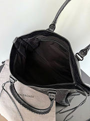 Kitlife Balenciaga Le City Large Bag in Black Lambskin 46x29x17cm - 5