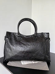 Kitlife Balenciaga Le City Large Bag in Black Lambskin 46x29x17cm - 4