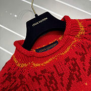 Kitlife Louis Vuitton Jacquard Pullover Lava Falls Red  - 4