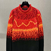 Kitlife Louis Vuitton Jacquard Pullover Lava Falls Red  - 2