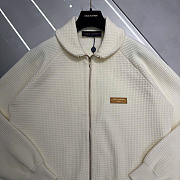 Kitlife Louis Vuitton Zipped Intarsia Track Cardigan Cream - 3