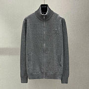 Kitlife Louis Vuitton Inside Out Zipped Through Cashmere Hoodie Gray - 1