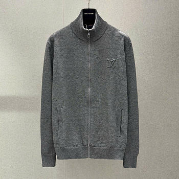 Kitlife Louis Vuitton Inside Out Zipped Through Cashmere Hoodie Gray