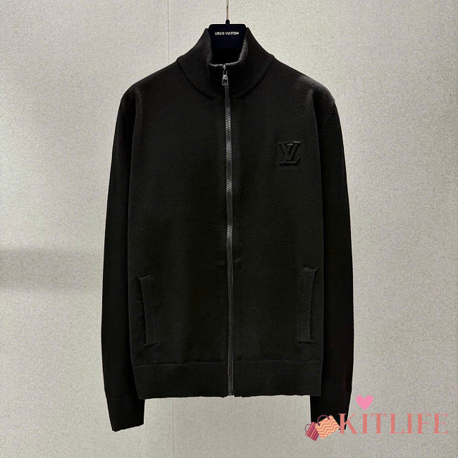 Kitlife Louis Vuitton Inside Out Zipped Through Cashmere Hoodie Black - 1