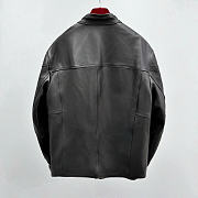 Kitlife Gucci Leather Biker Jacket With Web Detail Black - 6
