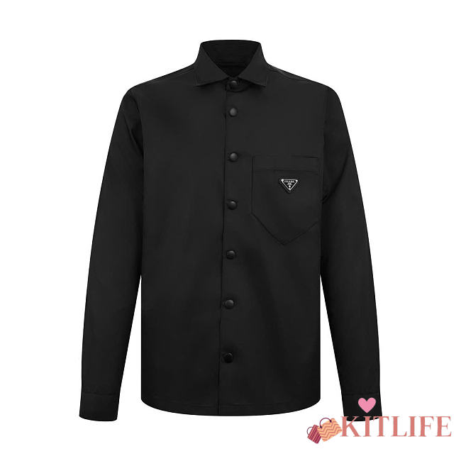 Kitlife Prada Nylon Black Shirt with Triangle Logo - 1