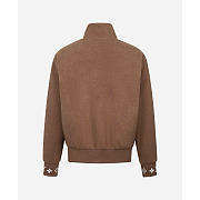 Kitlife Louis Vuitton Brown Leather Patch Fleece Blouson - 2