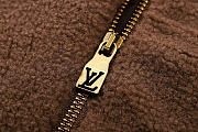 Kitlife Louis Vuitton Brown Leather Patch Fleece Blouson - 6