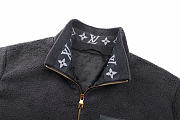 Kitlife Louis Vuitton Black Leather Patch Fleece Blouson - 3