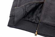 Kitlife Louis Vuitton Black Leather Patch Fleece Blouson - 5