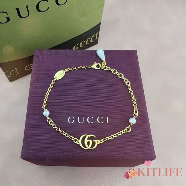 Kitlife Gucci GG Marmont Pearl Bracelet in Gold / Silver / Rose Gold - 1