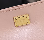 Kitlife Dolce & Gabbana Large Vittoria Calfskin Shoulder Bag Light Pink 40x12x30cm  - 5