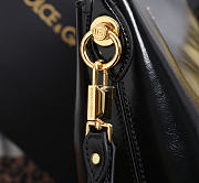Kitlife Dolce & Gabbana Large Vittoria Calfskin Shoulder Bag Black 40x12x30cm  - 6