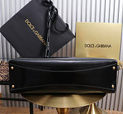 Kitlife Dolce & Gabbana Large Vittoria Calfskin Shoulder Bag Black 40x12x30cm  - 5