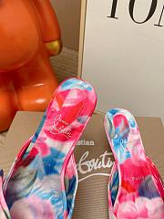 Kitlife Christian Louboutin Mulazee 60 Crepe De Chine Kitten Heel Mules - 2