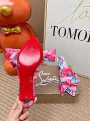 Kitlife Christian Louboutin Mulazee 60 Crepe De Chine Kitten Heel Mules - 3
