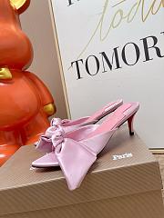 Kitlife Christian Louboutin 60 Mulazee Bow-embellished Mules Pink Satin  - 5