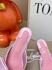 Kitlife Christian Louboutin 60 Mulazee Bow-embellished Mules Pink Satin  - 2