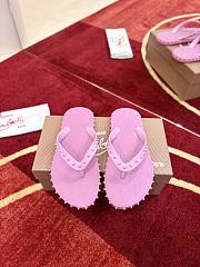 Kitlife Christian Louboutin Super Loubi Flip Thong Sandals Purple - 1