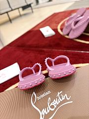Kitlife Christian Louboutin Super Loubi Flip Thong Sandals Purple - 2