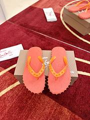 Kitlife Christian Louboutin Super Loubi Flip Thong Sandals Orange - 1