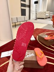 Kitlife Christian Louboutin Super Loubi Flip Thong Sandals Orange - 4