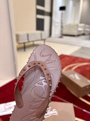 Kitlife Christian Louboutin Super Loubi Flip Thong Sandals Beige - 3