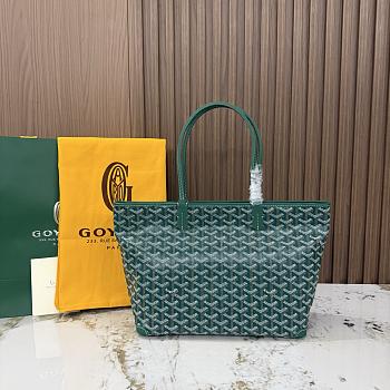 Kitlife Goyard Zip Bag Green 30x25x14 cm