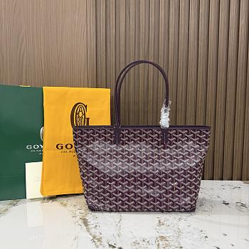 Kitlife Goyard Zip Bag Burgundy 30x25x14 cm