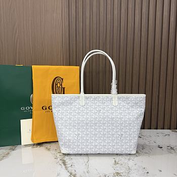 Kitlife Goyard Zip Bag White 30x25x14cm 
