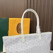 Kitlife Goyard Zip Bag White 30x25x14cm  - 6