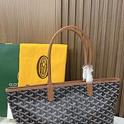 Kitlife Goyard Zip Bag Black & Brown 30x25x14 cm - 5