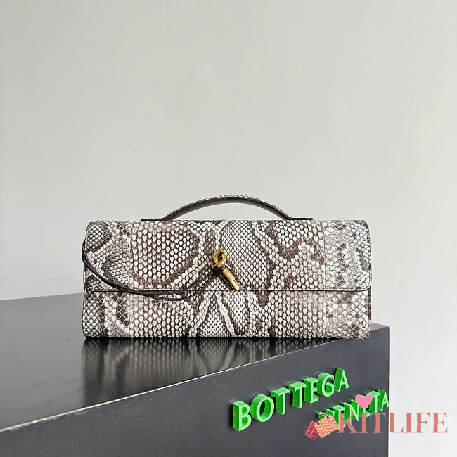 Kitlife Bottega Veneta Long Clutch Andiamo With Handle Snakeskin 31x13x3cm - 1