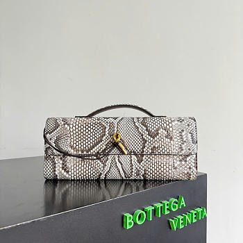 Kitlife Bottega Veneta Long Clutch Andiamo With Handle Snakeskin 31x13x3cm