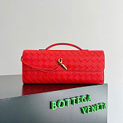 Kitlife Bottega Veneta Long Clutch Andiamo With Handle Red 31x13x3cm  - 1