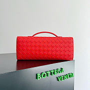 Kitlife Bottega Veneta Long Clutch Andiamo With Handle Red 31x13x3cm  - 3
