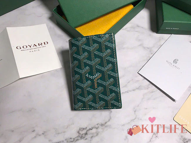 Kitlife Goyard Saint-Pierre Card Wallet Green 11x1.5x7.5cm - 1