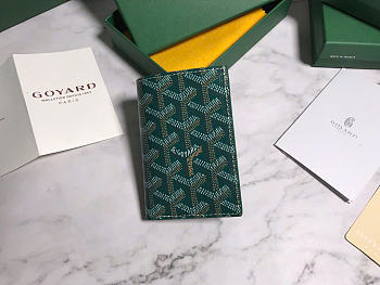 Kitlife Goyard Saint-Pierre Card Wallet Green 11x1.5x7.5cm