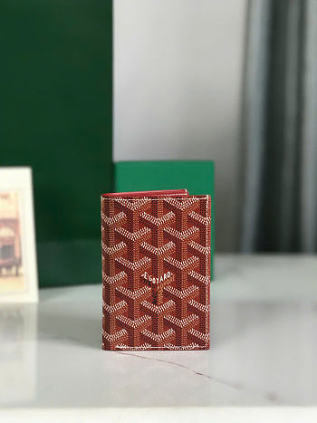 Kitlife Goyard Saint-Pierre Card Wallet Red 11x1.5x7.5cm