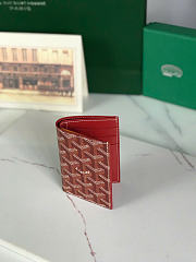 Kitlife Goyard Saint-Pierre Card Wallet Red 11x1.5x7.5cm - 5
