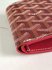 Kitlife Goyard Saint-Pierre Card Wallet Red 11x1.5x7.5cm - 2