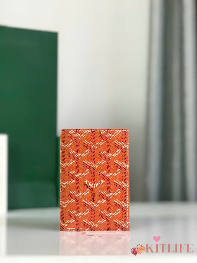 Kitlife Goyard Saint-Pierre Card Wallet Orange 11x1.5x7.5cm  - 1