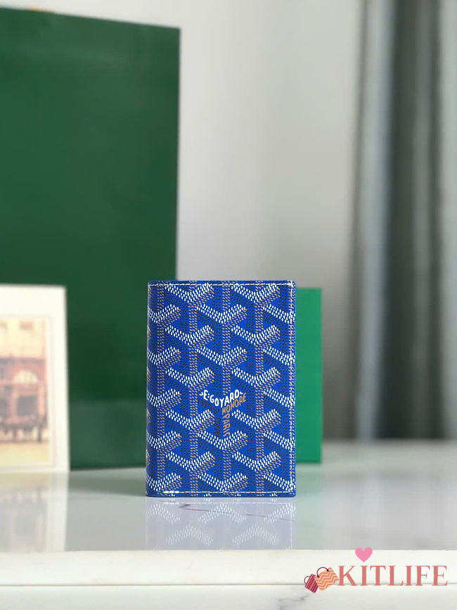 Kitlife Goyard Saint-Pierre Card Wallet Blue 11x1.5x7.5cm  - 1