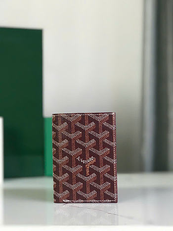 Kitlife Goyard Saint-Pierre Card Wallet Burgundy 11x1.5x7.5cm 