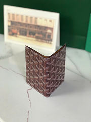Kitlife Goyard Saint-Pierre Card Wallet Burgundy 11x1.5x7.5cm  - 2
