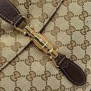 Kitlife Gucci Jackie Flap Large Crossbody Bag Beige & Dark Brown GG Canvas A005ZI  43x29x5cm  - 4