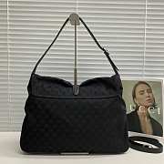 Kitlife Gucci Jackie Flap Large Crossbody Bag Black GG Canvas A005ZI 43x29x5cm - 2