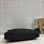 Kitlife Gucci Jackie Flap Large Crossbody Bag Black GG Canvas A005ZI 43x29x5cm - 3