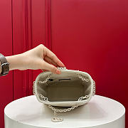Kitlife Gucci Micro GG Marmont Bucket Bag Natural Ivory Leather 856404 16x6.5x17cm - 5