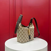 Kitlife Gucci GG Mini Bag With Piston Closure Beige & Brown GG Canvas A002LF 26x20x10cm  - 4